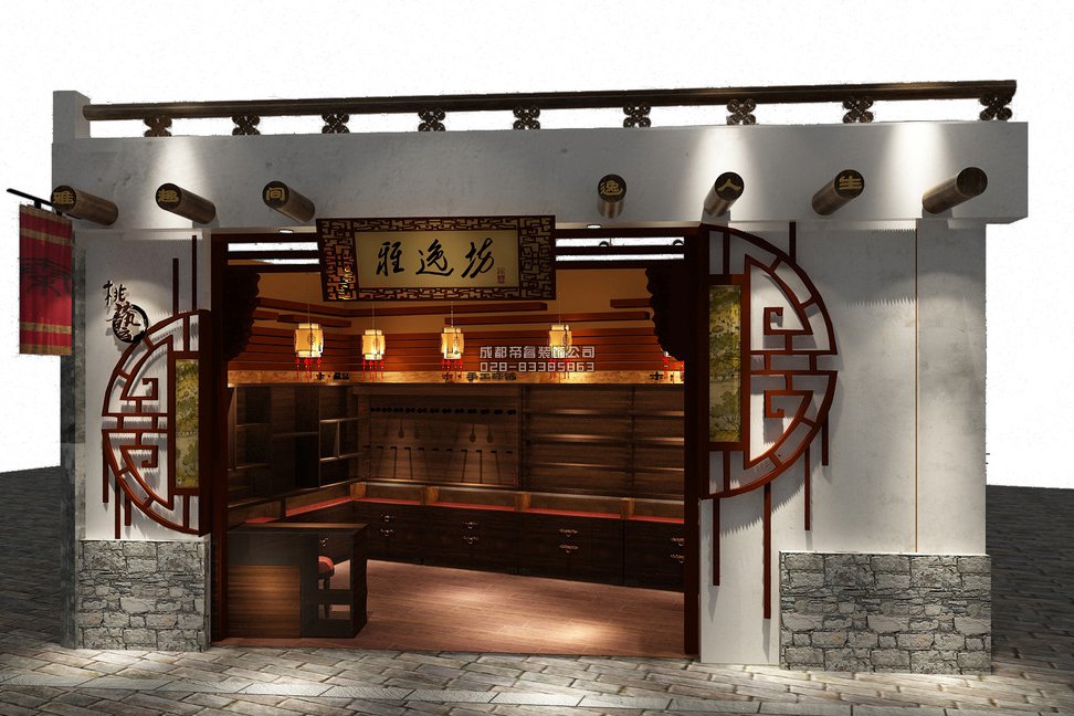 成都古玩店鋪門頭怎樣裝修設計才好？